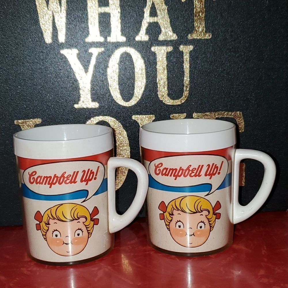 Campbell Soup Campbell Up! Cup Set of 2 VTG.